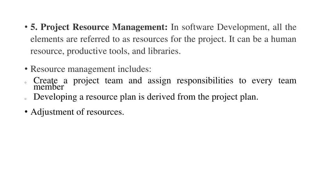 5 project resource management in software