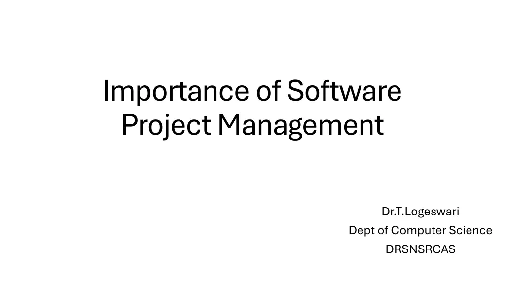 importance of software project management
