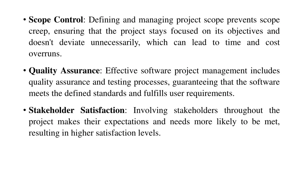 scope control defining and managing project scope