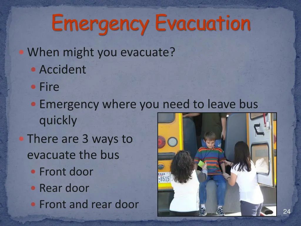 emergency evacuation