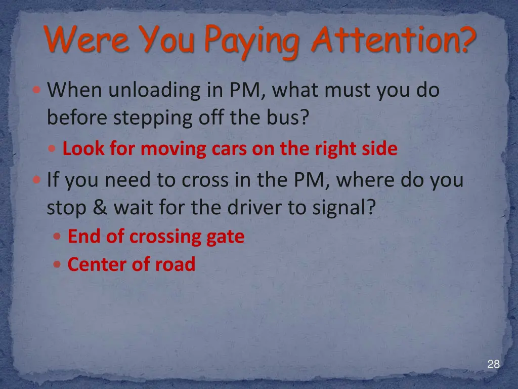were you paying attention 1