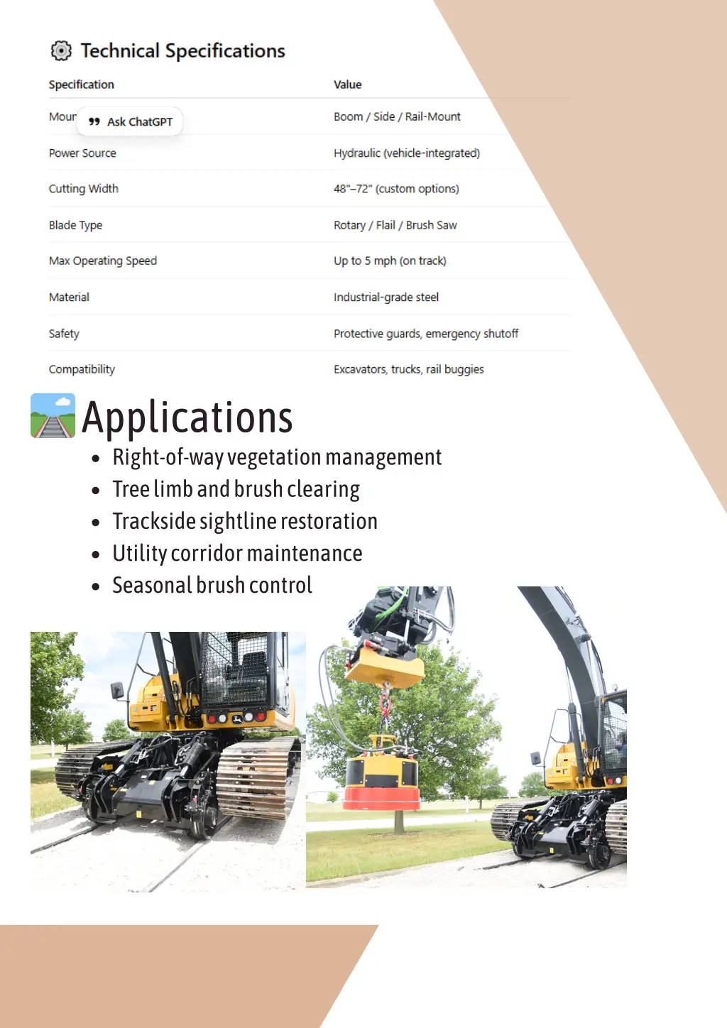 applications right of way vegetation management