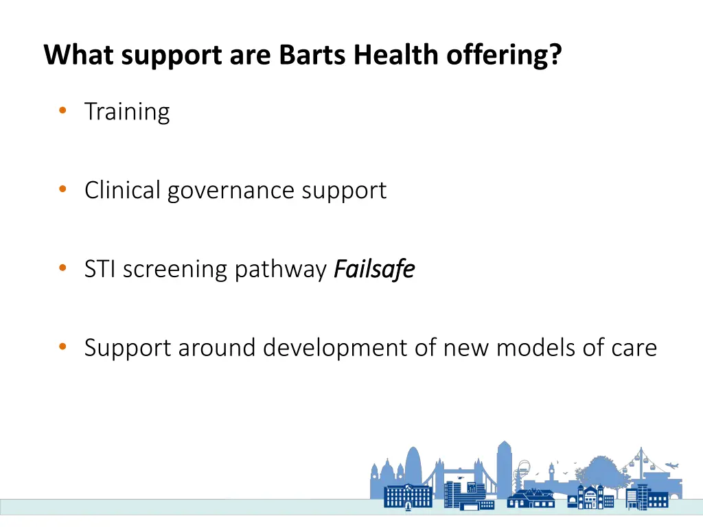 what support are barts health offering
