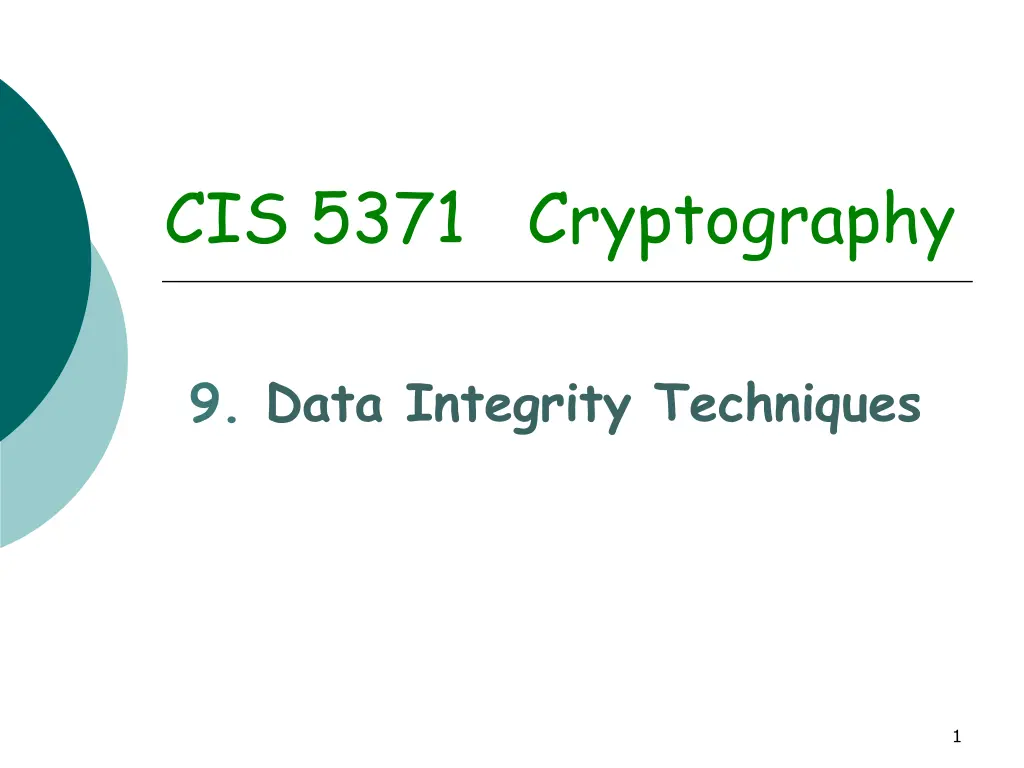 cis 5371 cryptography