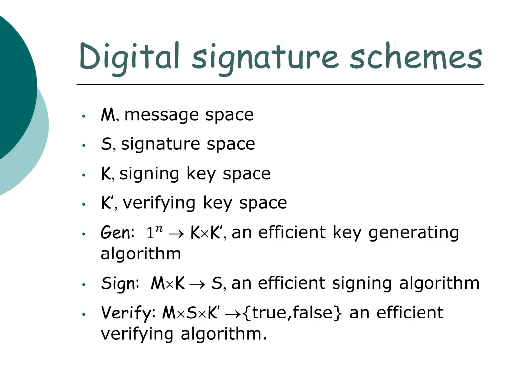 digital signature schemes
