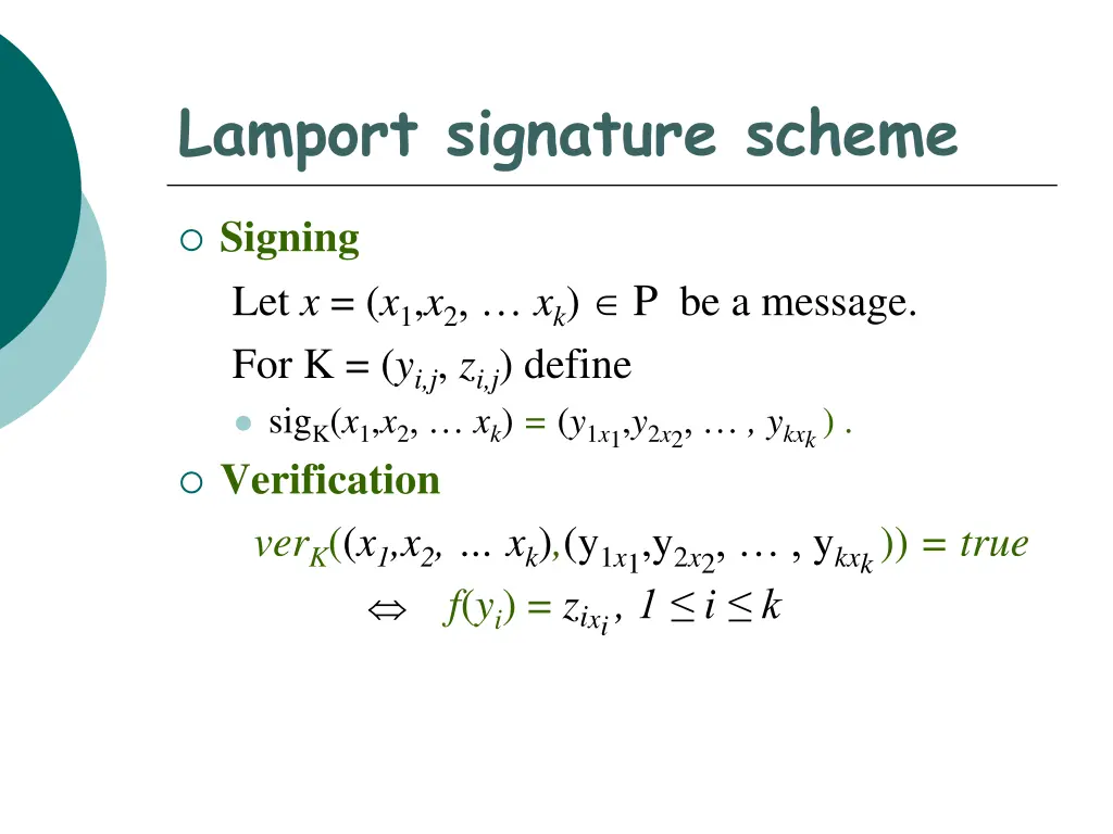 lamport signature scheme