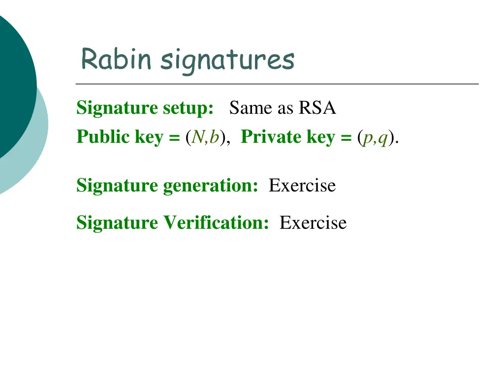 rabin signatures