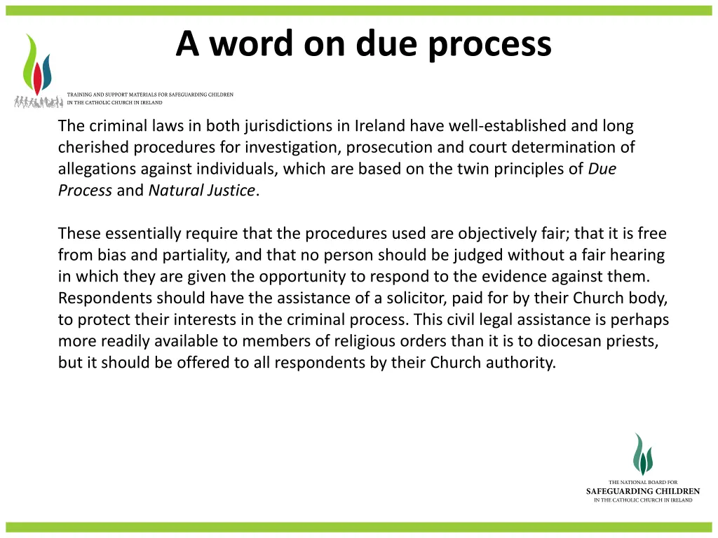 a word on due process
