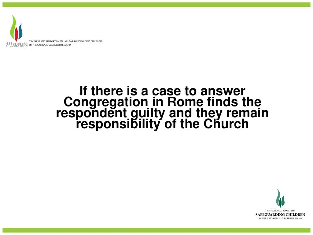 if there is a case to answer congregation in rome