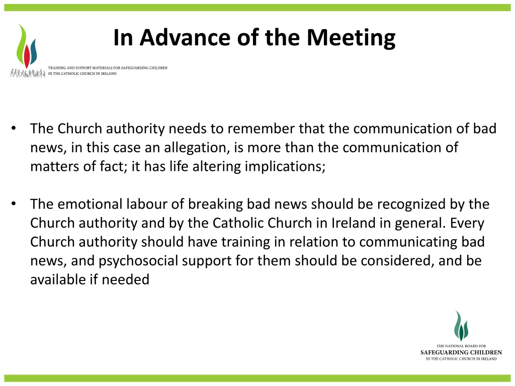 in advance of the meeting 1