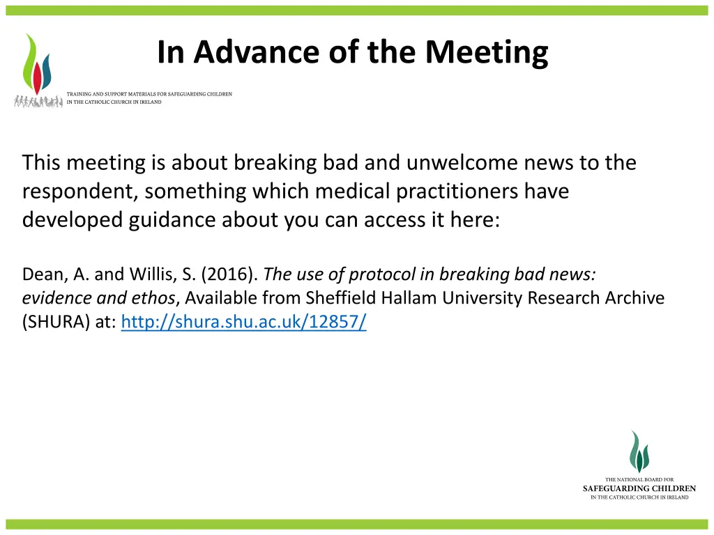 in advance of the meeting