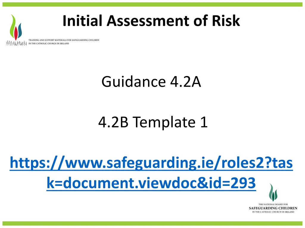 initial assessment of risk