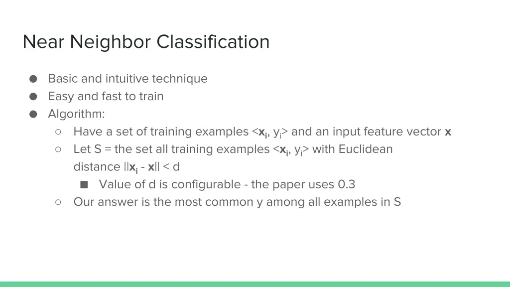 near neighbor classification
