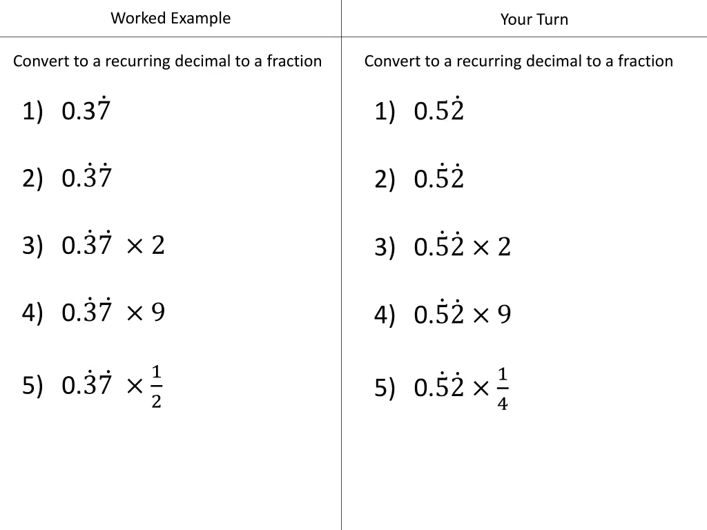 worked example