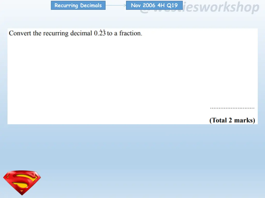 recurring decimals 10