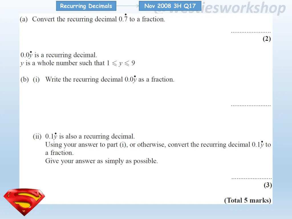 recurring decimals 12