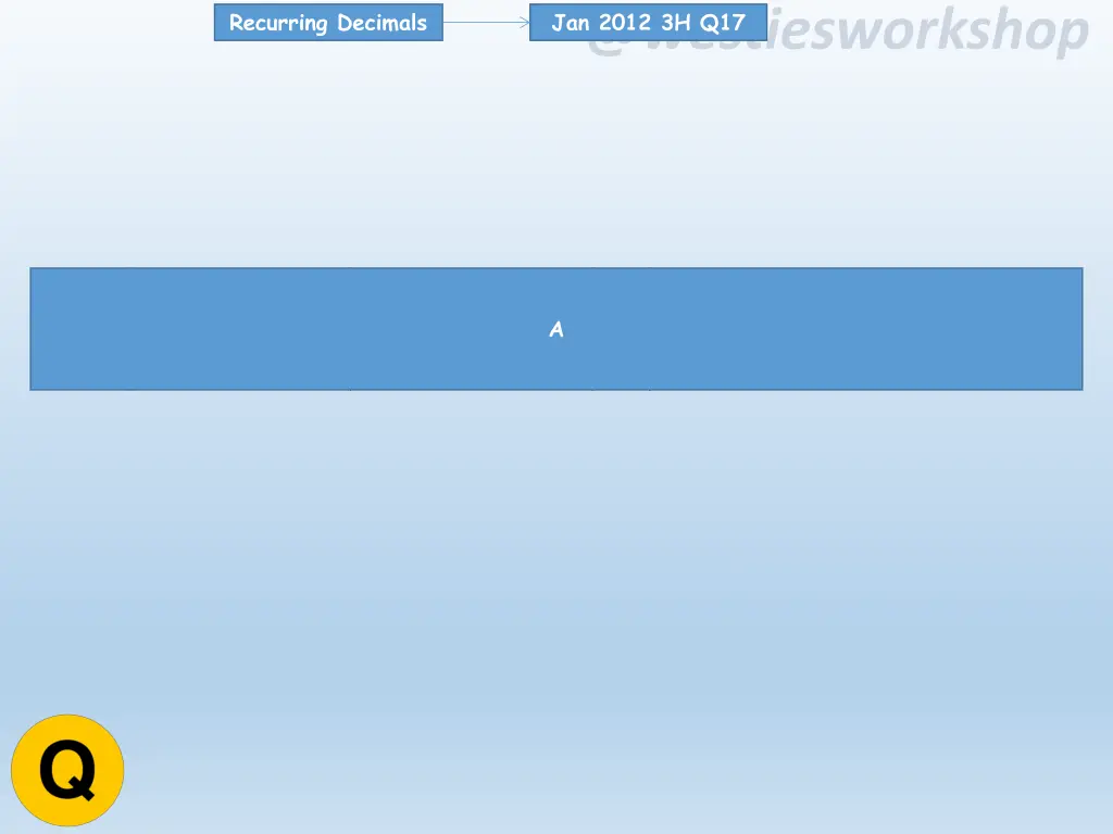 recurring decimals 17