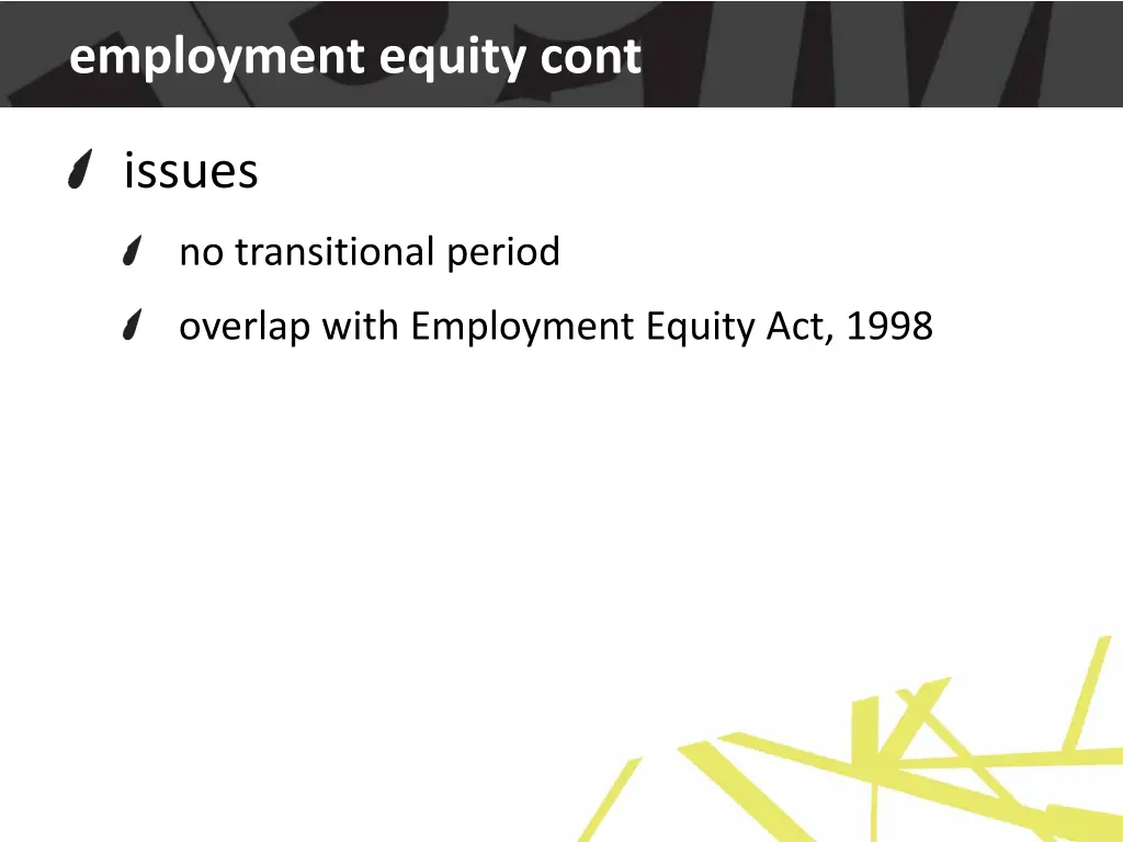employment equity cont