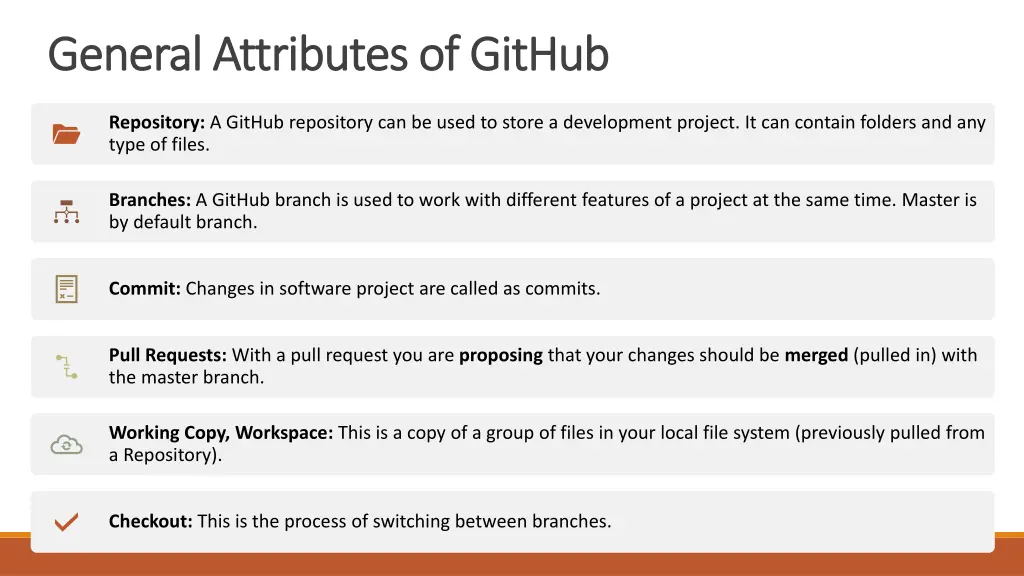 general attributes of github general attributes