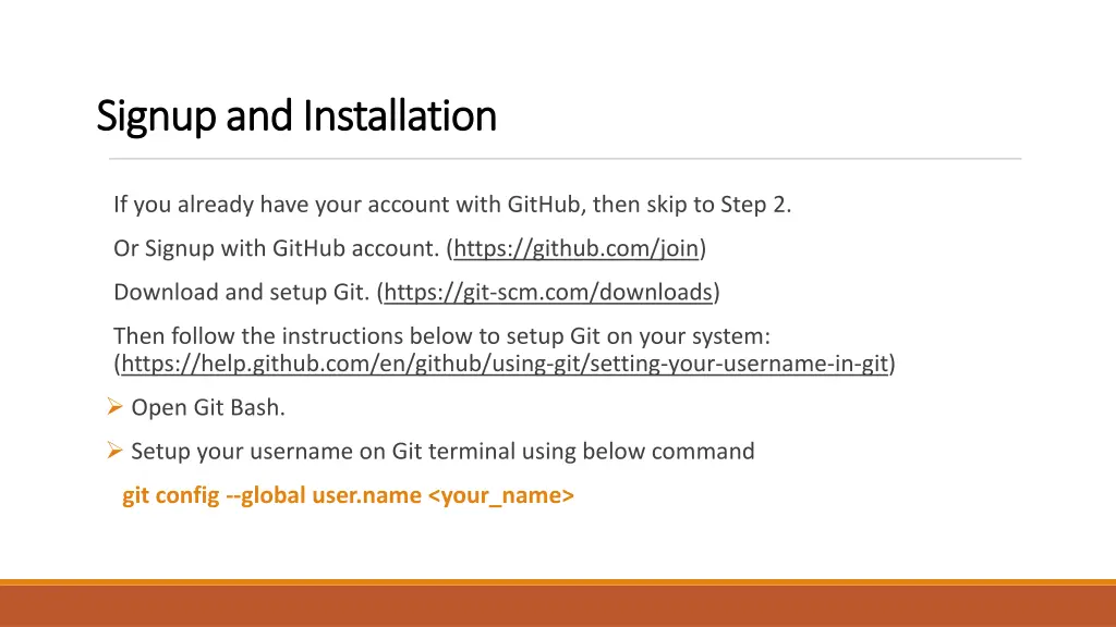 signup and installation signup and installation