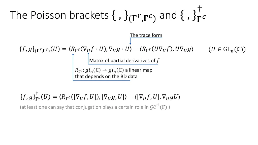 the poisson brackets and