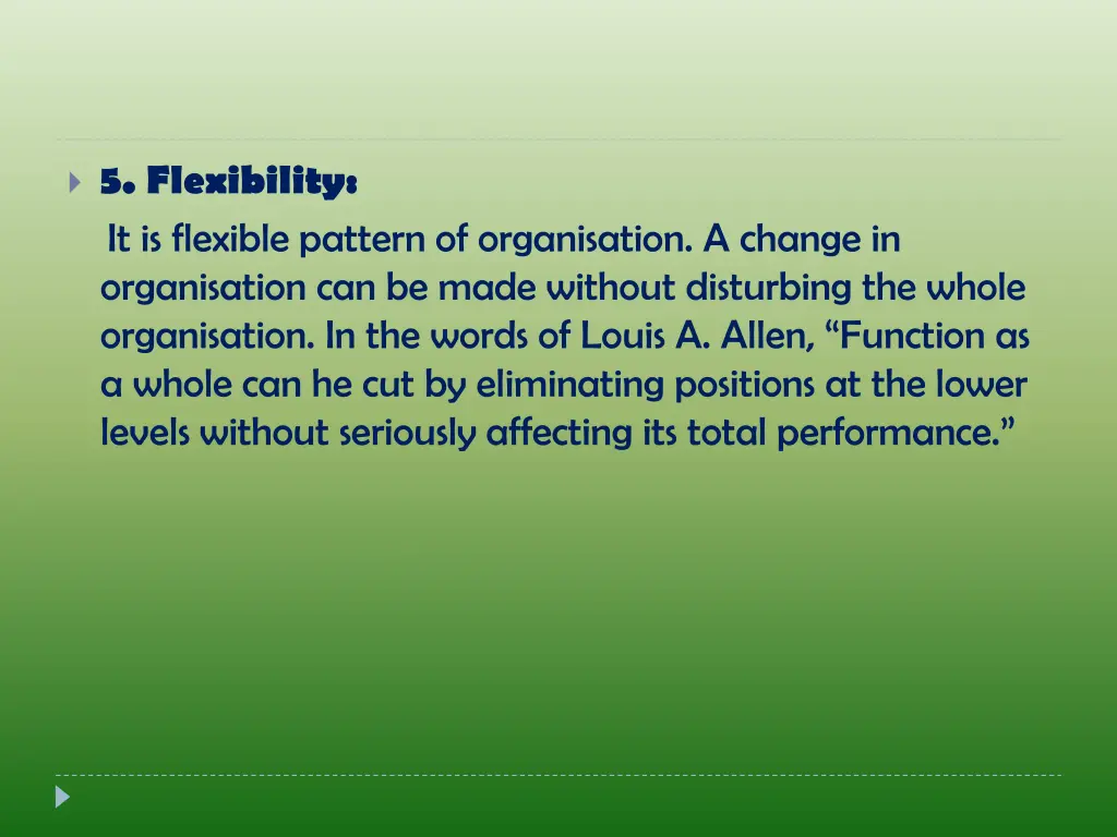 5 flexibility it is flexible pattern