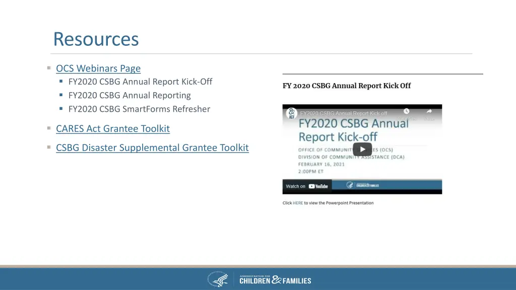 resources