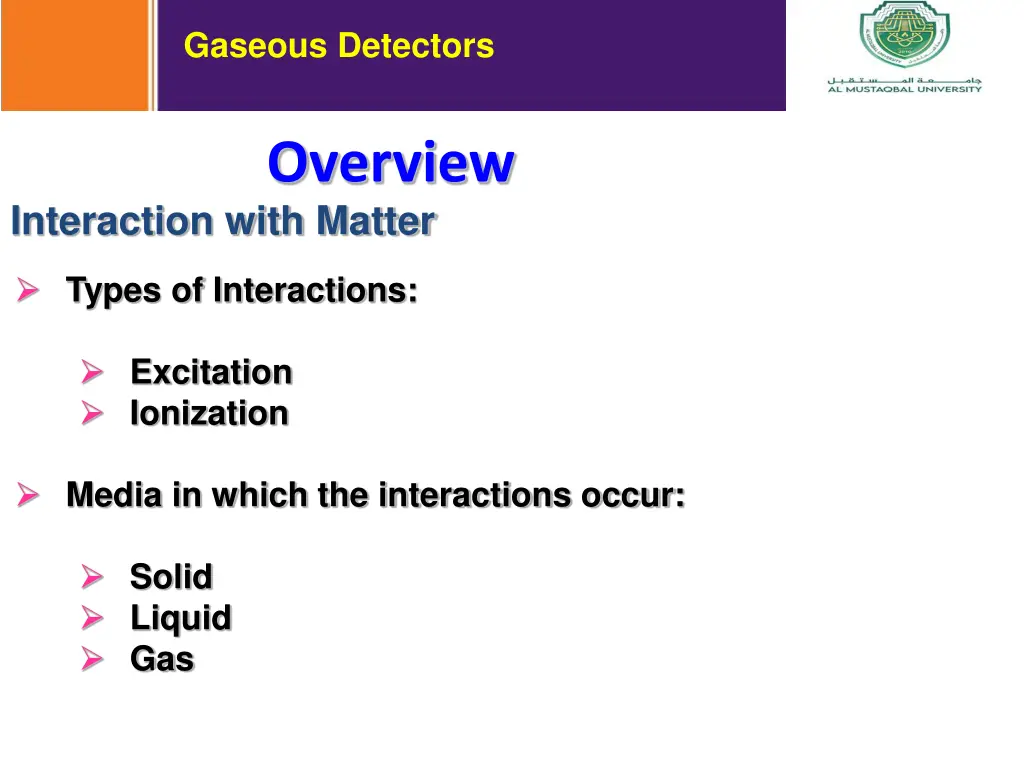 gaseous detectors