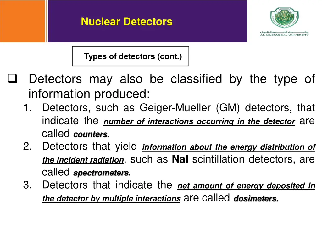 nuclear detectors