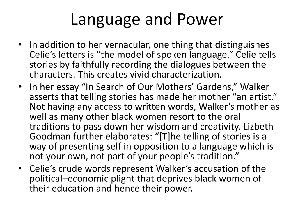 language and power 1