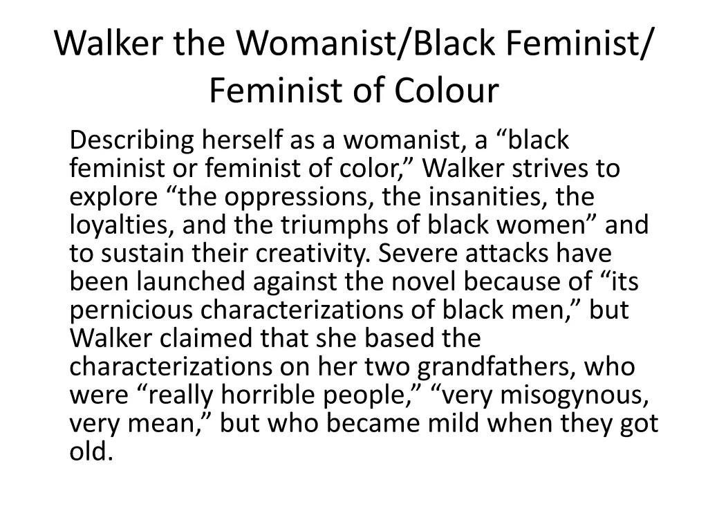 walker the womanist black feminist feminist