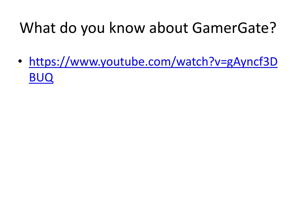 what do you know about gamergate