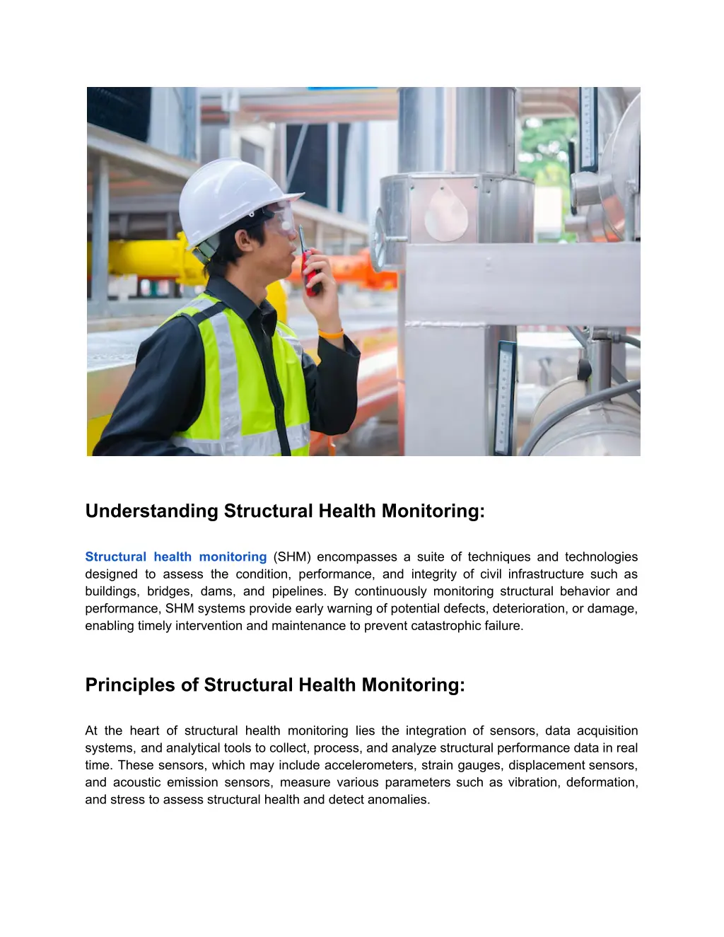 understanding structural health monitoring