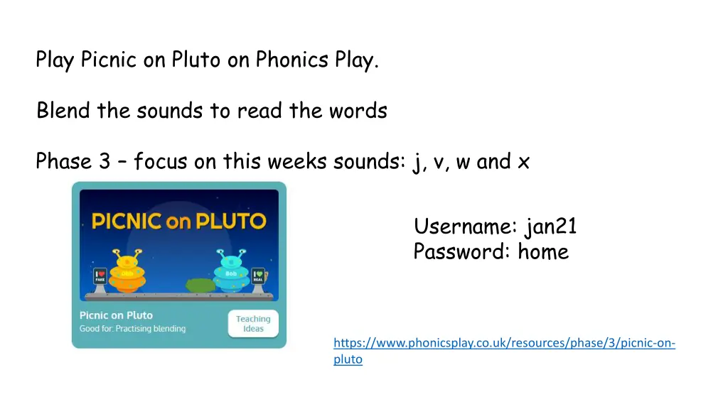 play picnic on pluto on phonics play