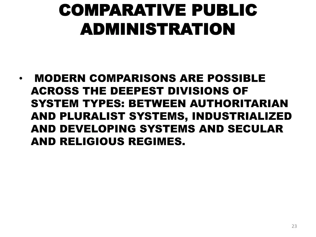 comparative public comparative public