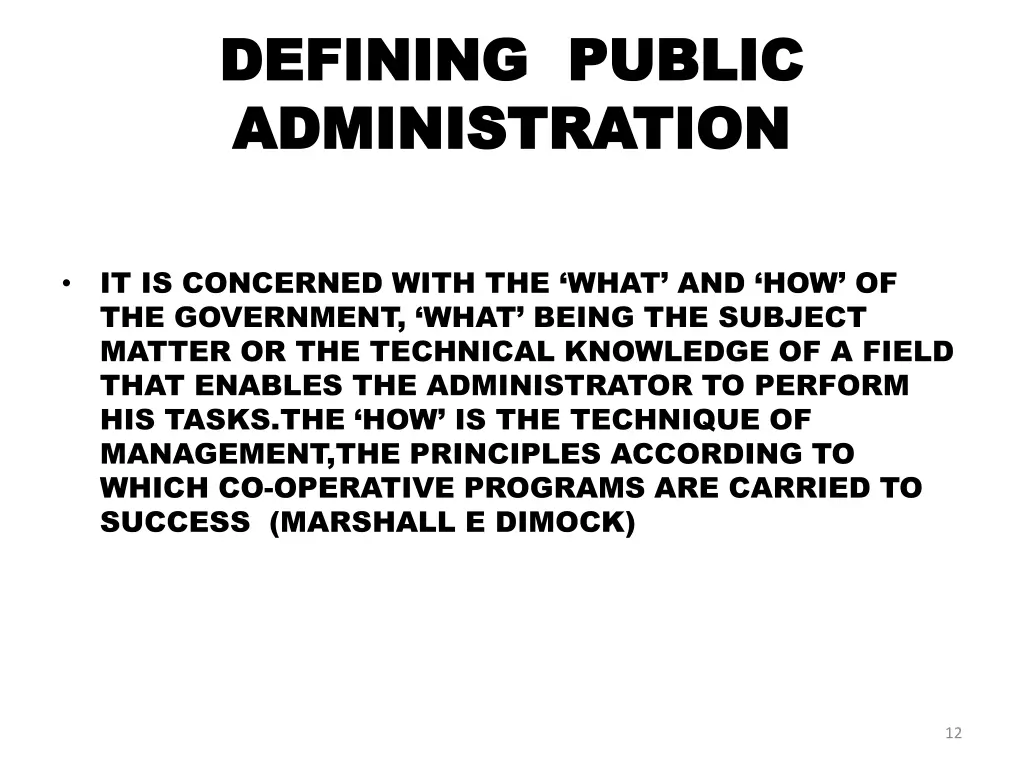 defining public defining public administration 1