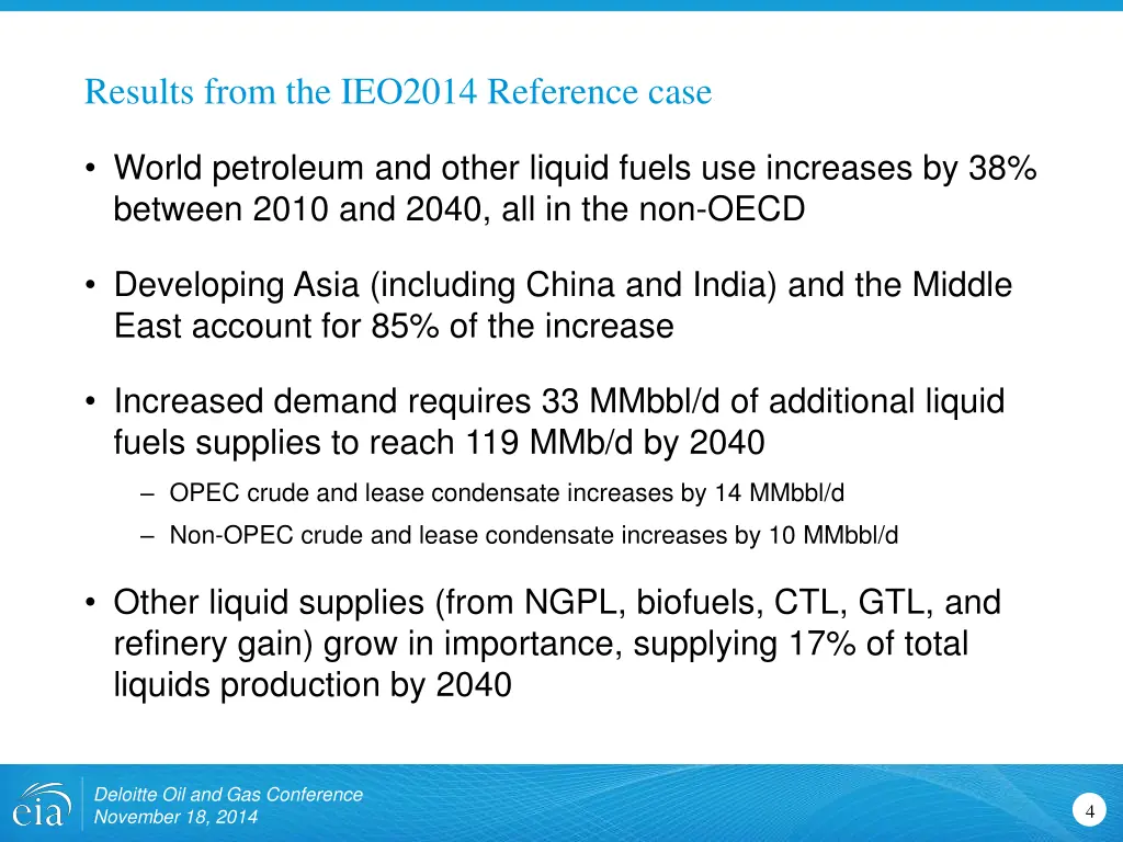 results from the ieo2014 reference case