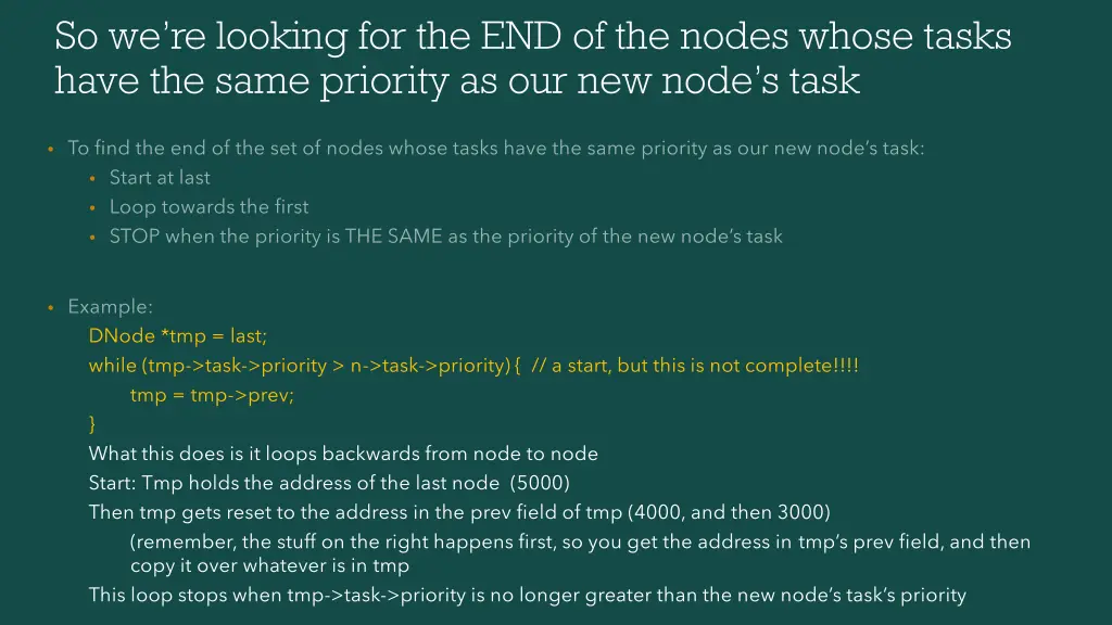 so we re looking for the end of the nodes whose
