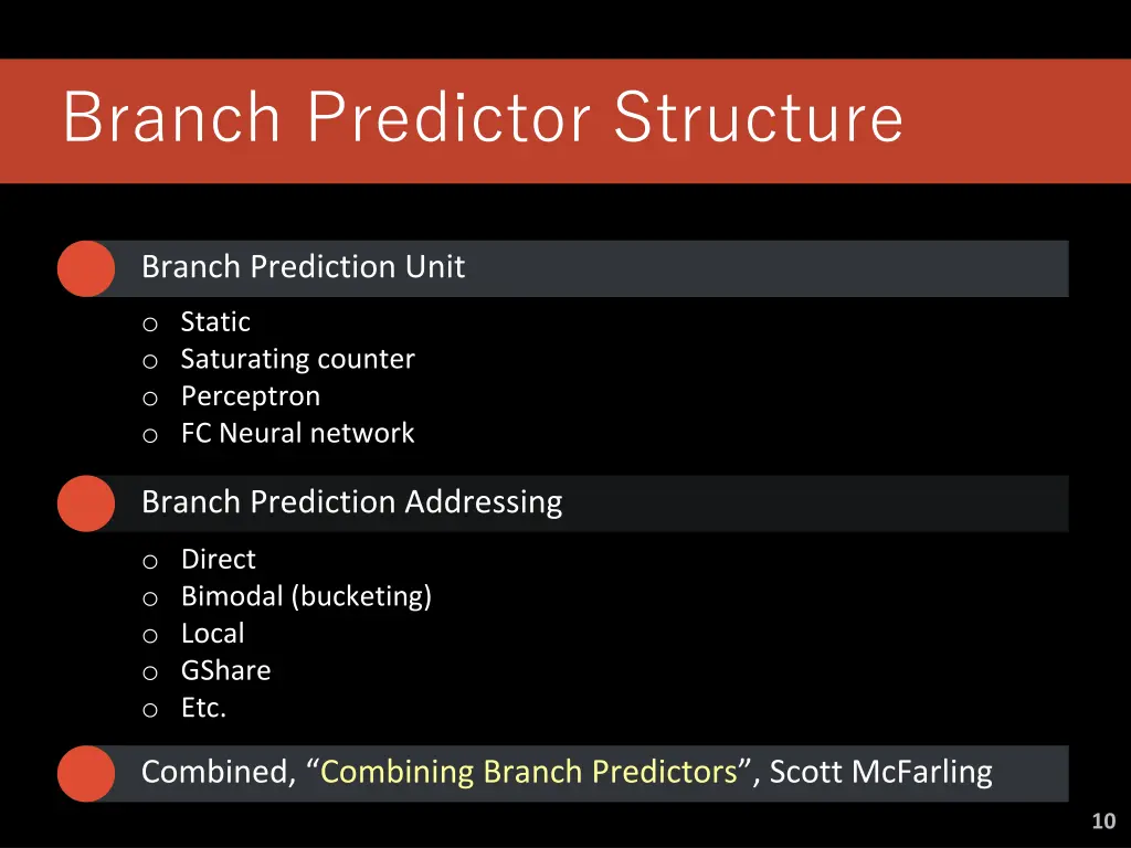 branch predictor structure