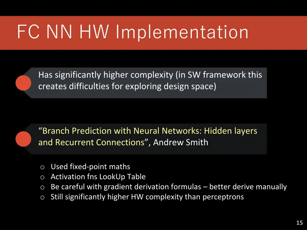 fc nn hw implementation