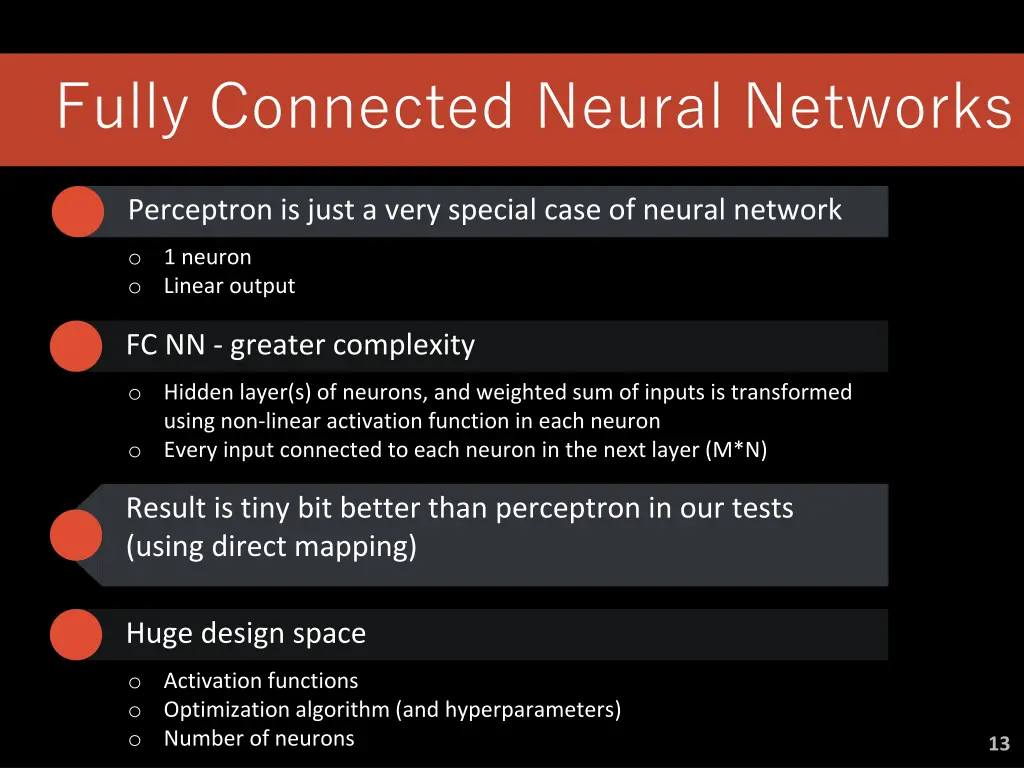 fully connected neural networks