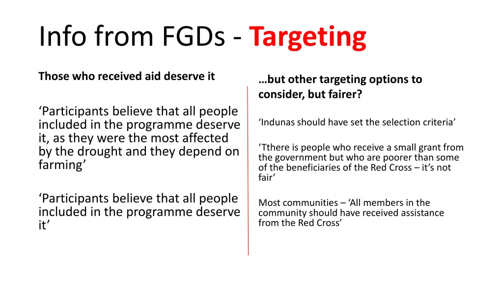 info from fgds targeting