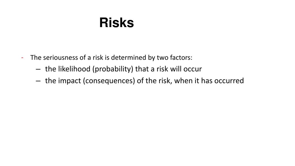 risks 1