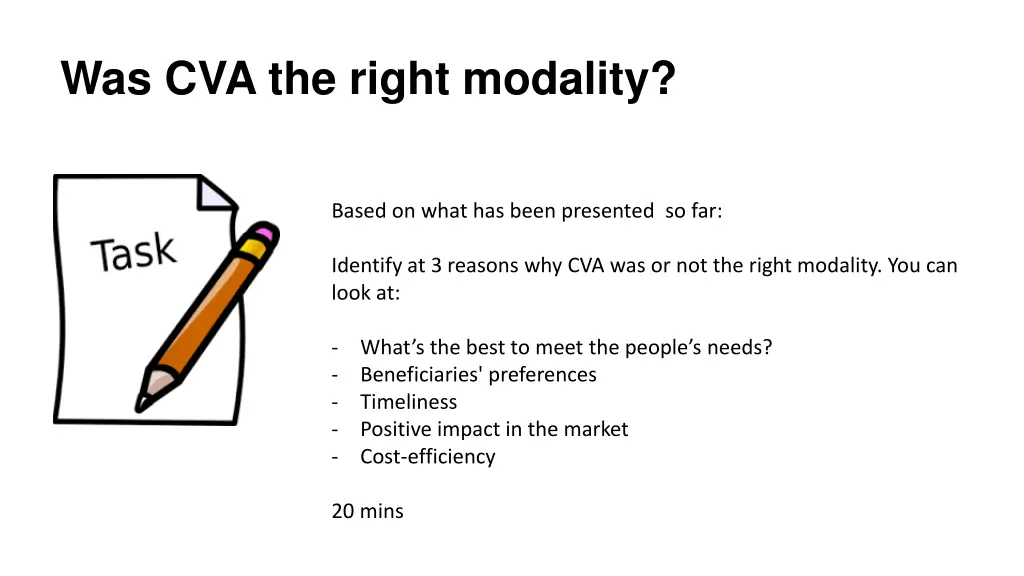 was cva the right modality