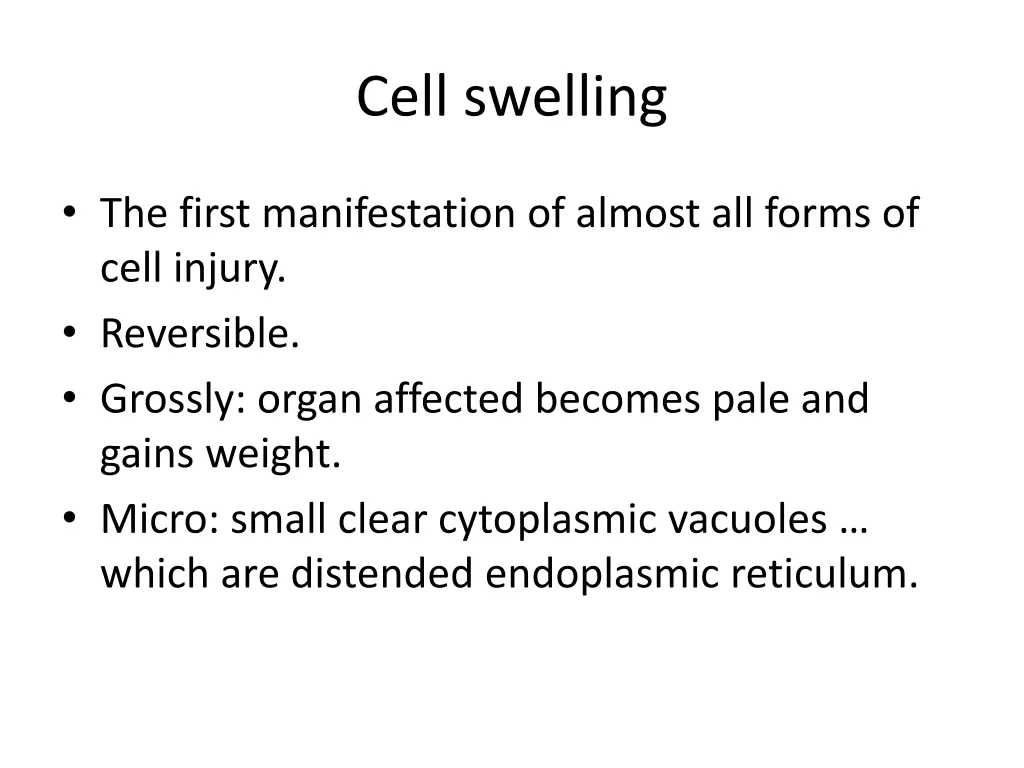 cell swelling