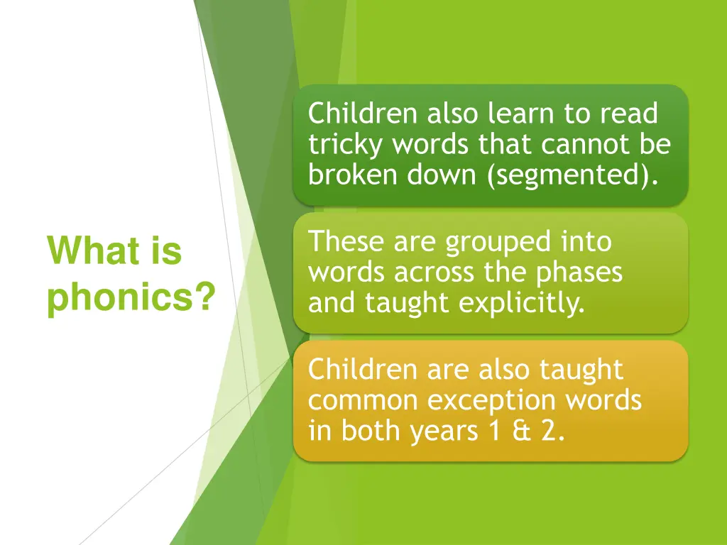 children also learn to read tricky words that