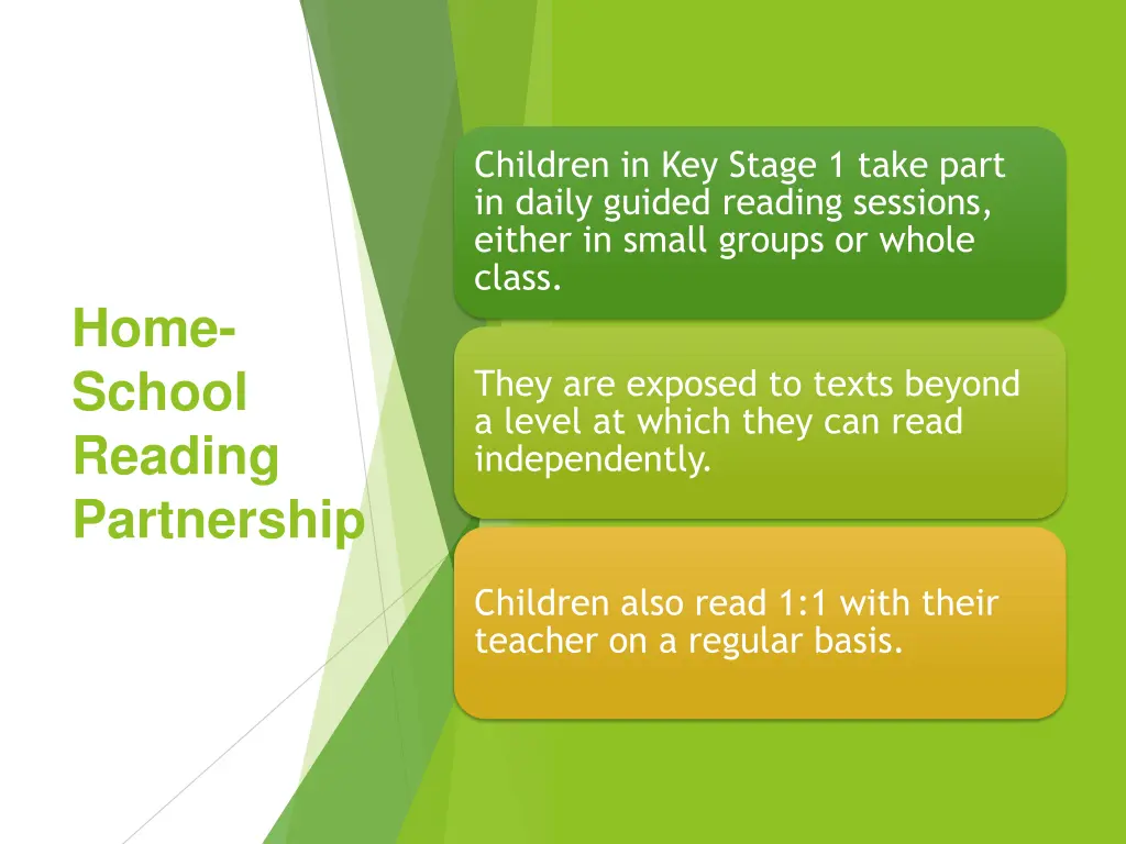 children in key stage 1 take part in daily guided