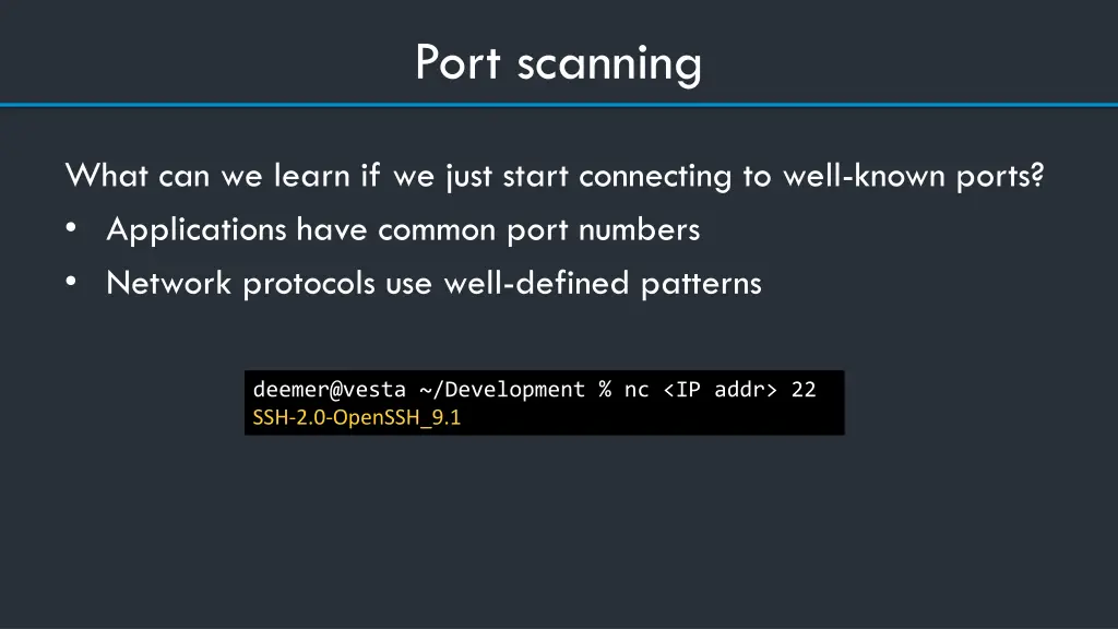 port scanning