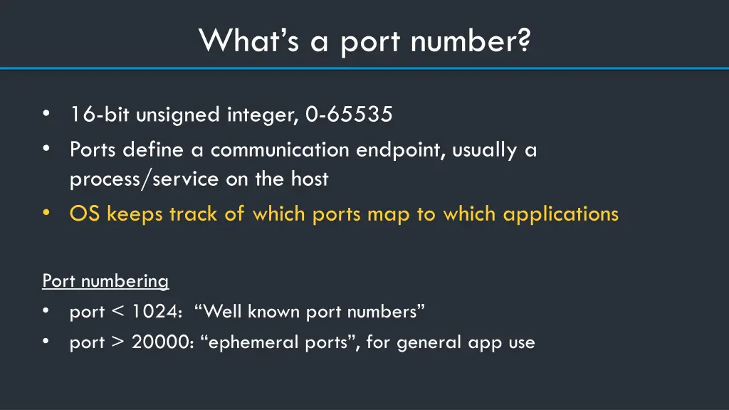 what s a port number 2