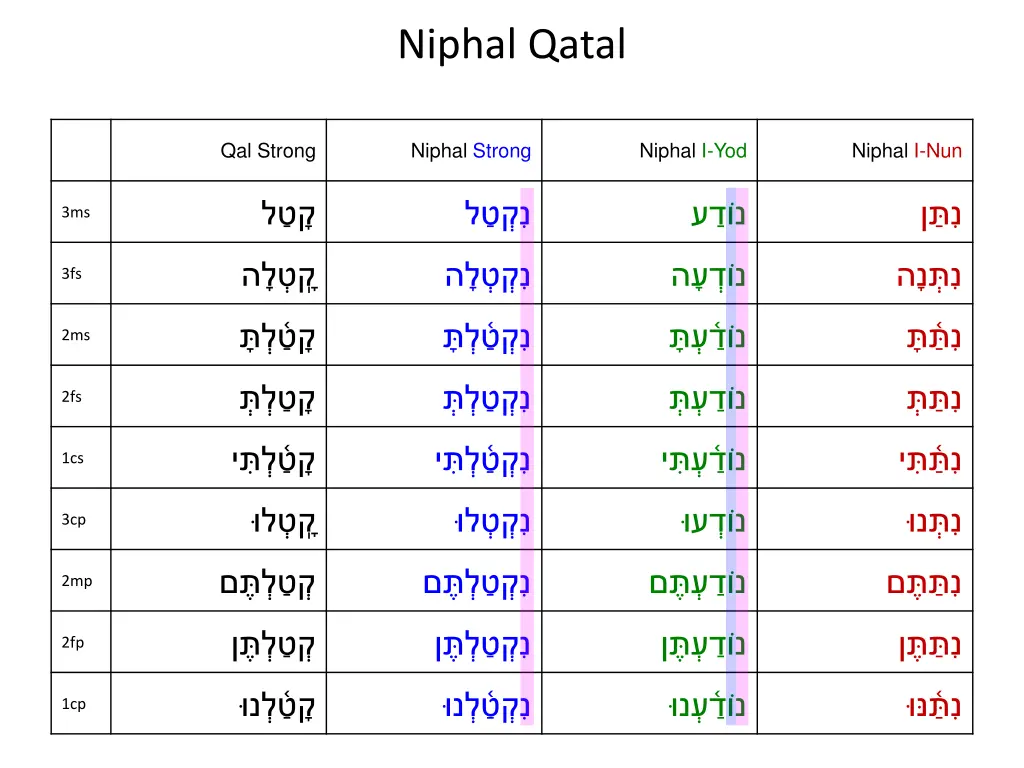 niphal qatal 12